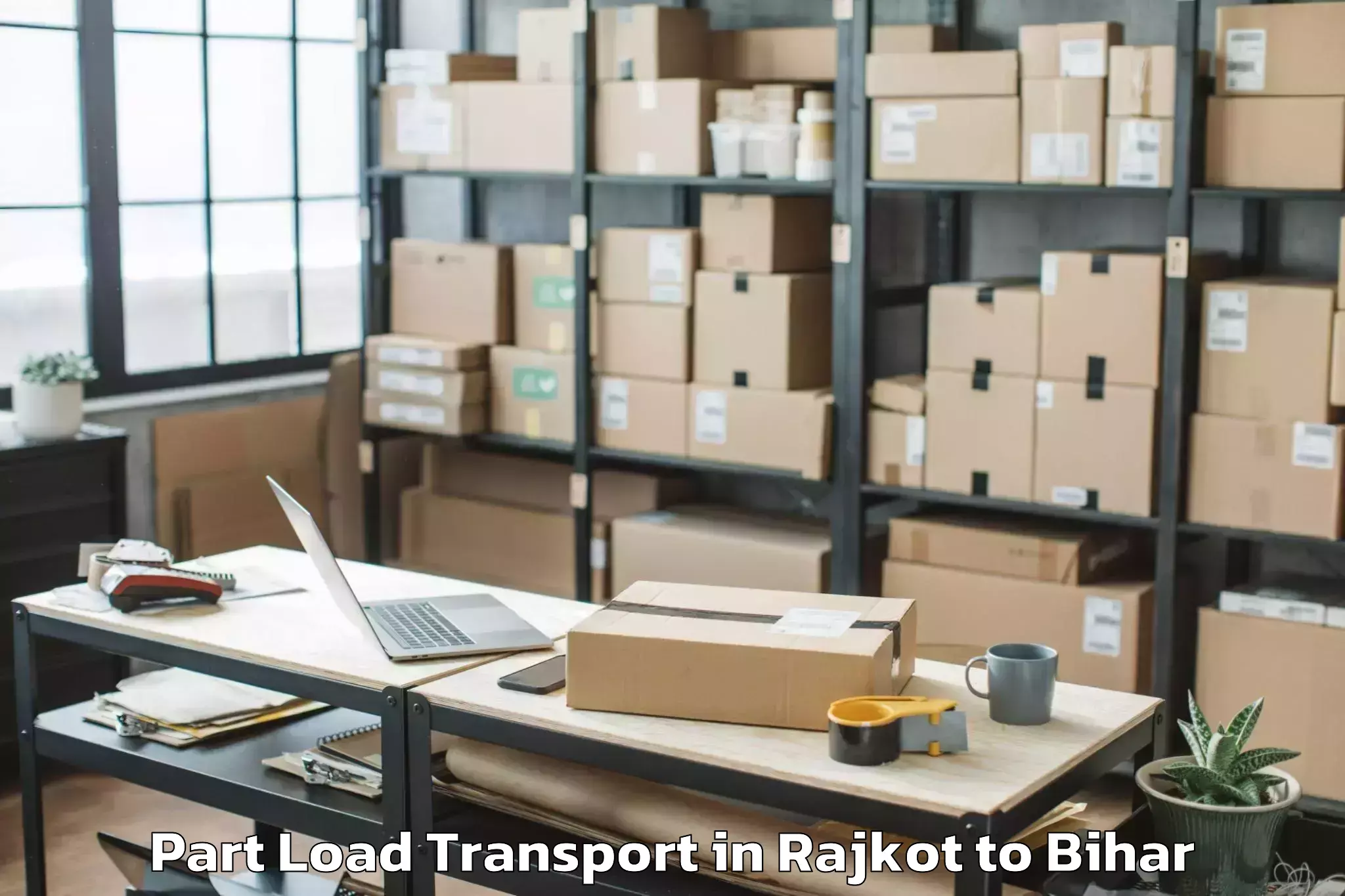 Top Rajkot to Patepur Part Load Transport Available